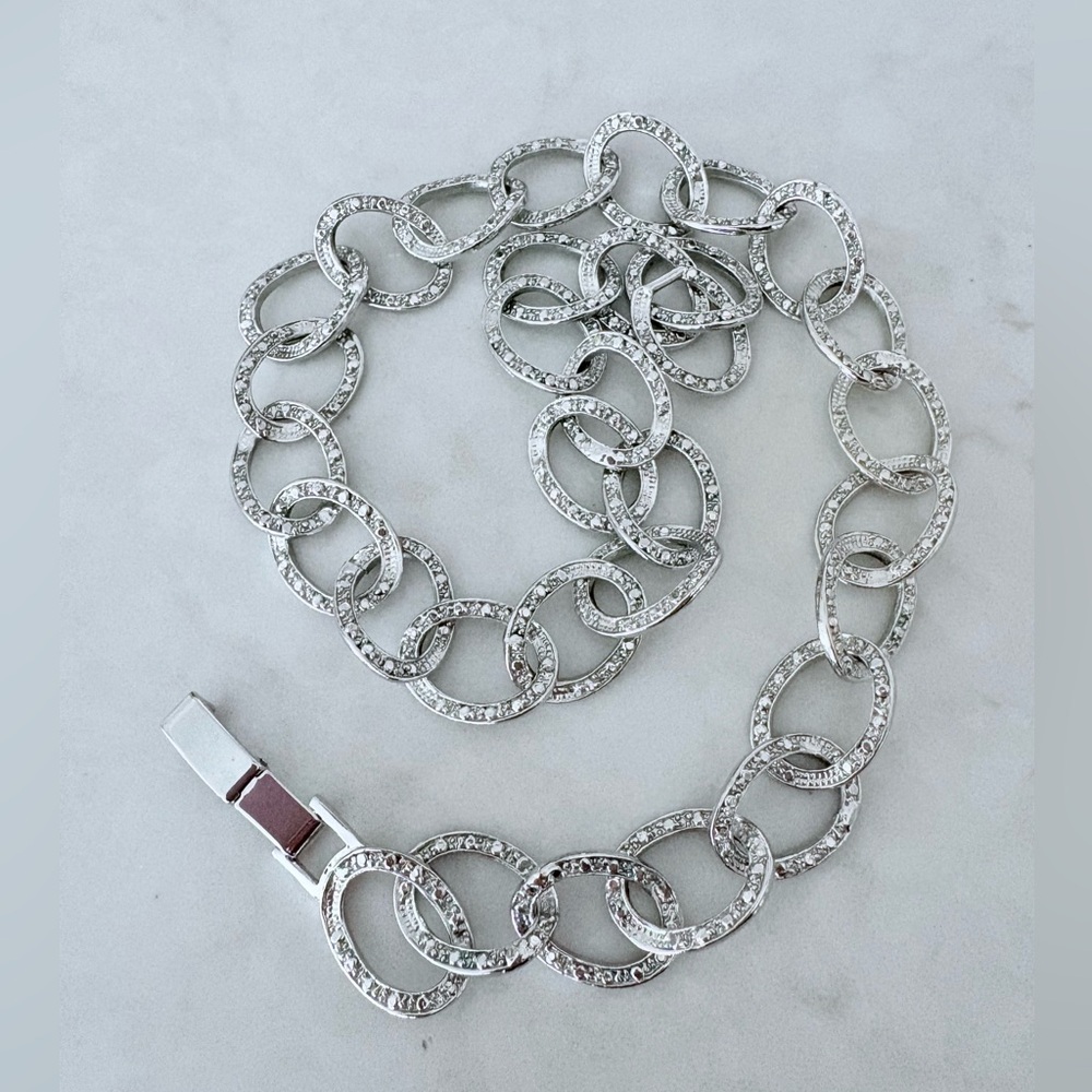 Beautiful Silver-tone Choker Chain Necklace